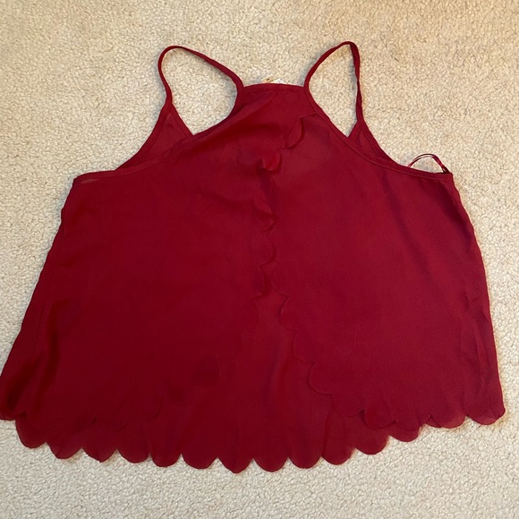 LA Hearts scalloped tank top with Tulip back Size M - Picture 4 of 4